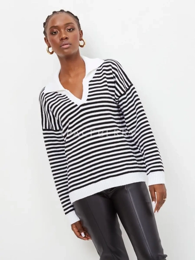 Женский вязаный свитер оверсайз, джемпер